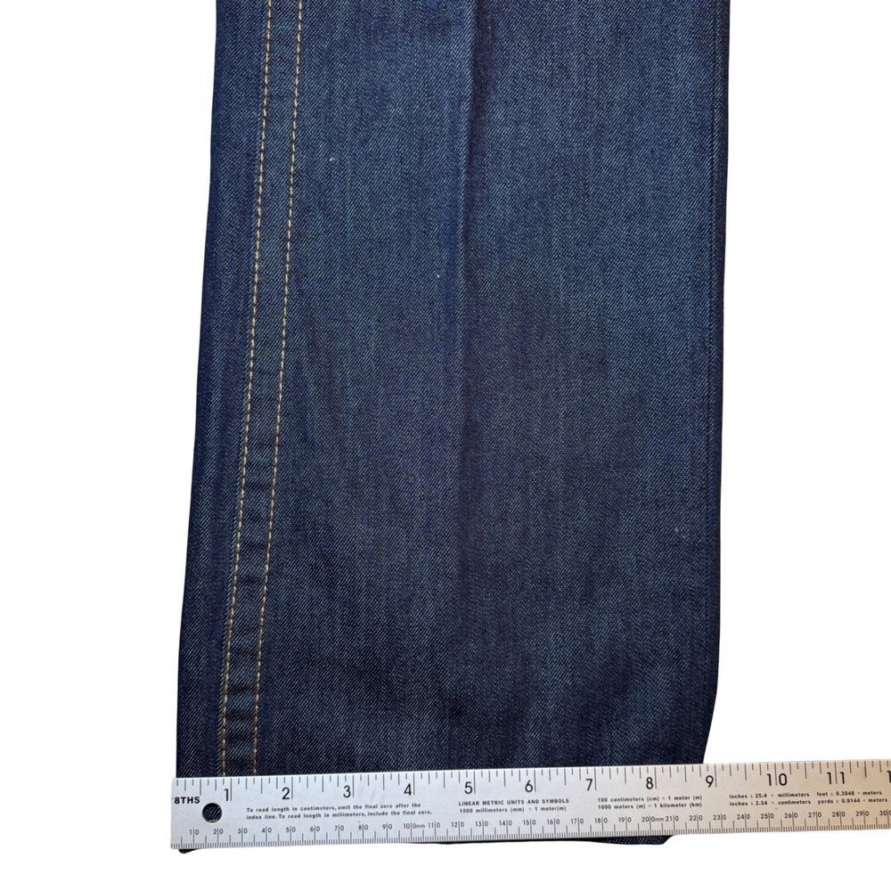 True Religion Bobby Jeans Mens 32 Dark Wash Straight Leg Horseshoe Stitching - Picture 7 of 13